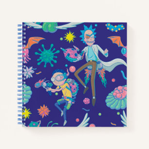 RICK UND MORTY™ Muster infizierter Zellen Notizbuch