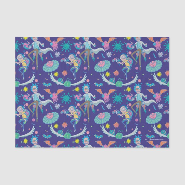 RICK UND MORTY™ | Muster infizierter Zellen Seidenpapier (Vorderseite)