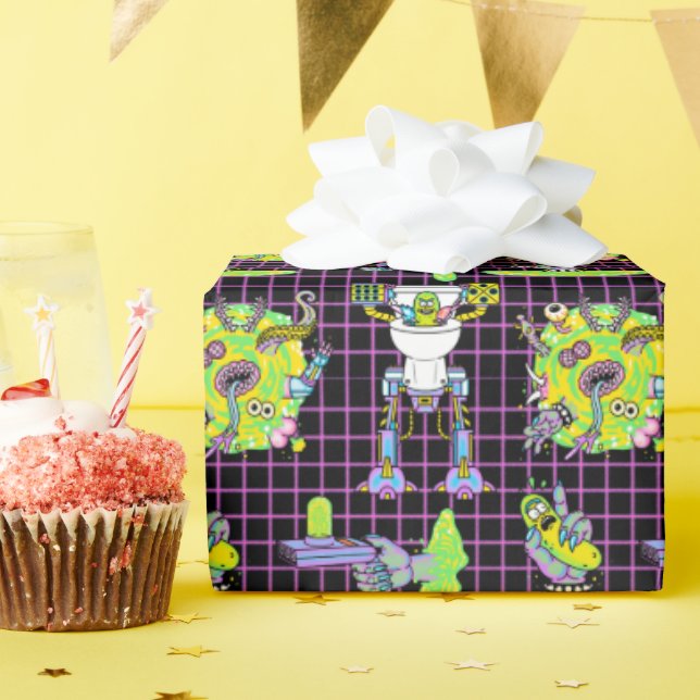 RICK UND MORTY™ | Pickle Rick Portal Muster Geschenkpapier (Geburtstagsparty)