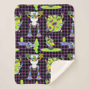 RICK UND MORTY™ Pickle Rick Portal Muster Sherpadecke