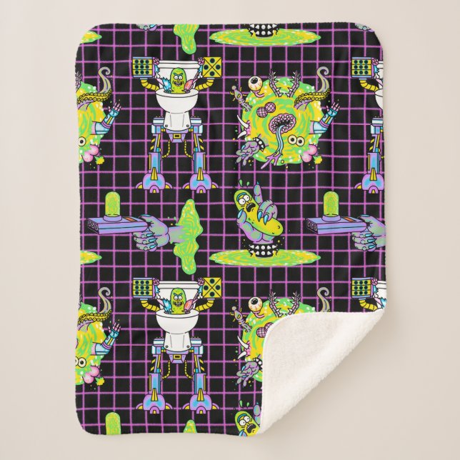 RICK UND MORTY™ | Pickle Rick Portal Muster Sherpadecke (Vorderseite)