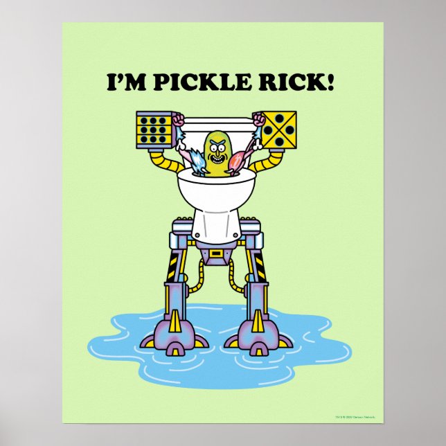 RICK UND MORTY™ | Pickle Rick Toilet Mech Poster (Vorne)