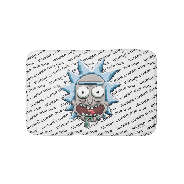 RICK UND MORTY™ | Pixel Vers Rick Drooling Head Badematte (Vorderseite)