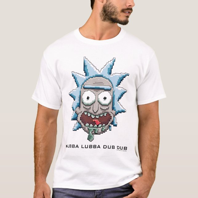 RICK UND MORTY™ | Pixel Vers Rick Drooling Head T-Shirt (Vorderseite)