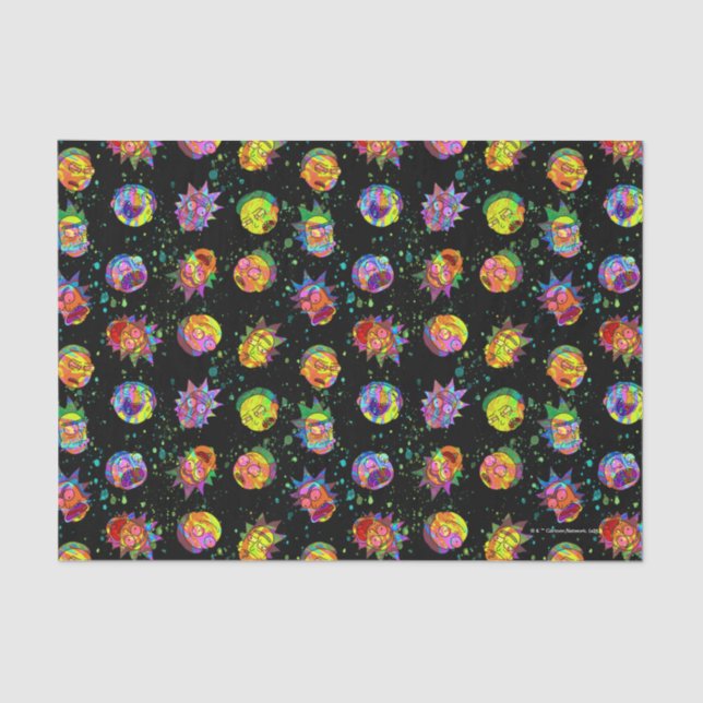 RICK UND MORTY™ | Psychedelisches Muster Seidenpapier (Vorderseite)