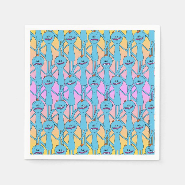 RICK UND MORTY™ | Rainbow Herr Meeseeks Pattern Serviette (Vorderseite)