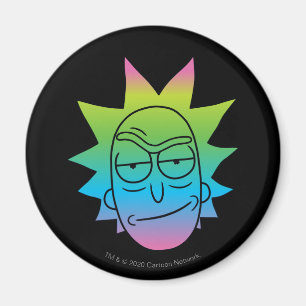RICK UND MORTY™   Rainbow Rick Head Magnet