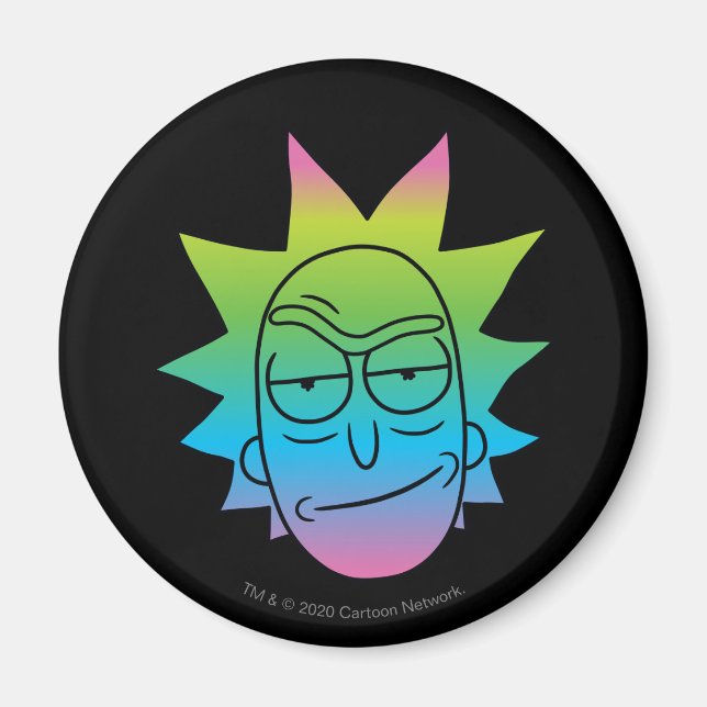 RICK UND MORTY™ | Rainbow Rick Head Magnet (Vorne)