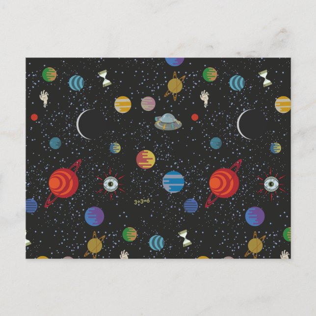 RICK UND MORTY™ | Raummuster Einladungspostkarte (Vorderseite)