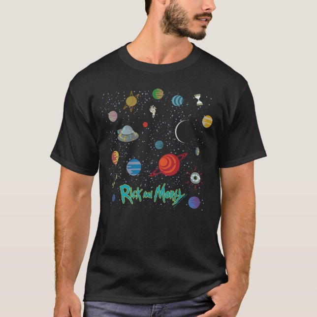 RICK UND MORTY™ | Raummuster T-Shirt (Vorderseite)