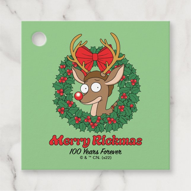 Rick und Morty | Reindeer Morty Merry Rickmas Geschenkanhänger (Vorderseite)