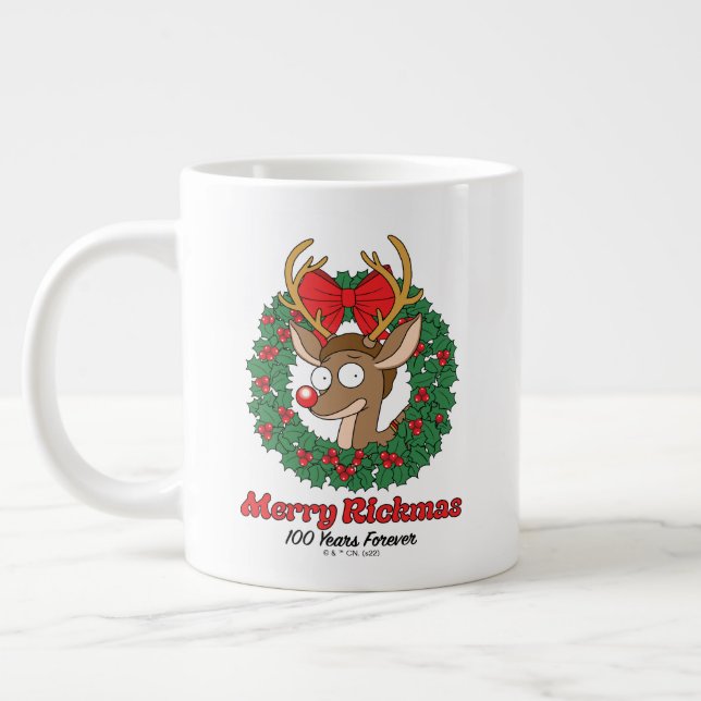 Rick und Morty | Reindeer Morty Merry Rickmas Jumbo-Tasse (Links)