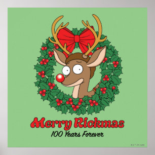 Rick und Morty   Reindeer Morty Merry Rickmas Poster