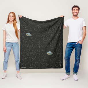 RICK UND MORTY™   Rick Constellation Pattern Fleecedecke