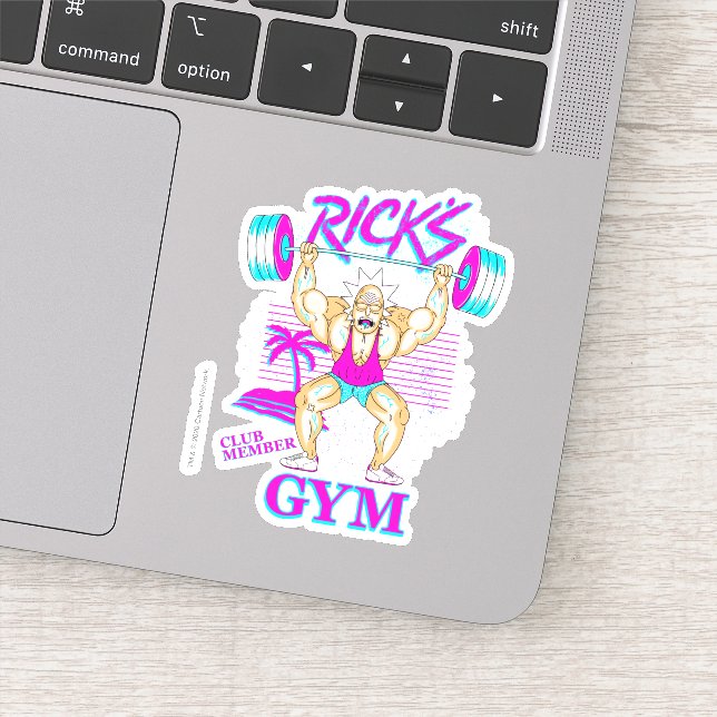 RICK UND MORTY™ | Rick's Gym Club Mitglied Aufkleber (Detail)