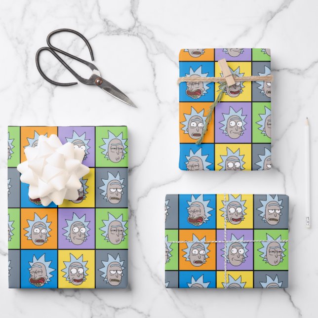 RICK UND MORTY™ | Rick's Moods Geschenkpapier Set (Vorderseite)