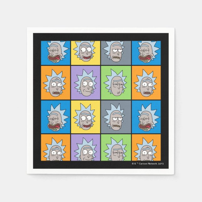 RICK UND MORTY™ | Rick's Moods Serviette (Vorderseite)