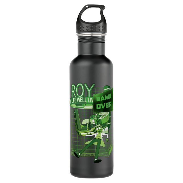 RICK UND MORTY™ | Roy a Life gut gelebt Edelstahlflasche (Vorderseite)