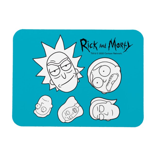RICK UND MORTY™ | Smith Family Head Muster Magnet (Horizontal)