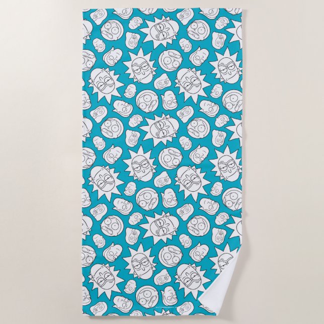 RICK UND MORTY™ | Smith Family Head Muster Strandtuch (Vorderseite)