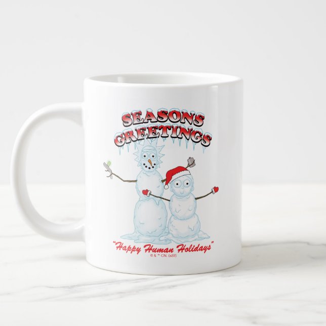 Rick und Morty | Snowmen - Grüße der Saison Jumbo-Tasse (Links)