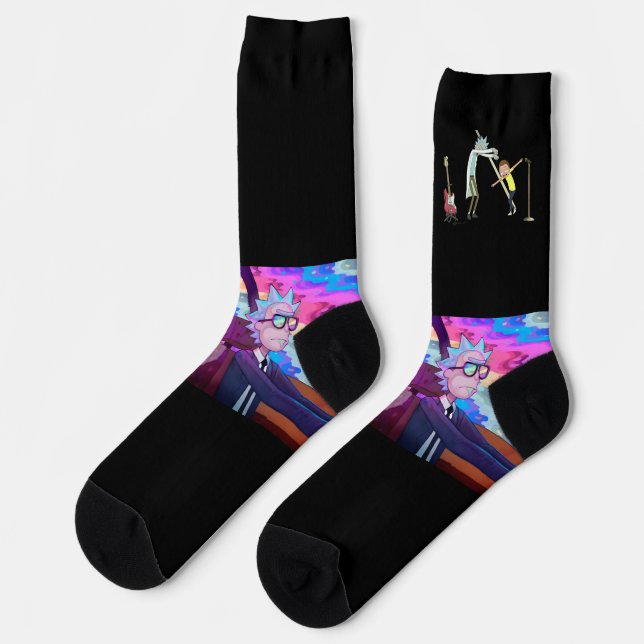 Rick- und Morty-Socken Socken (Linkes Detail)