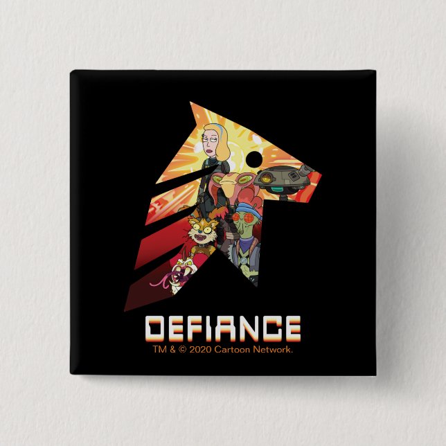 RICK UND MORTY™ | Space Beth Defiance Crew Button (Vorderseite)