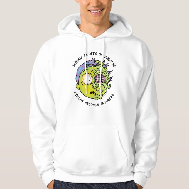 RICK UND MORTY™ | Stilisiertes Morty Fly Zitat Hoodie (Vorderseite)