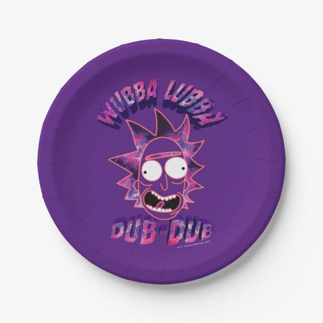 RICK UND MORTY™ | Wubba Lubba Dub-Dub Pappteller (Vorderseite)