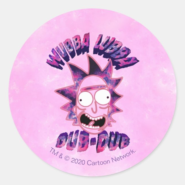 RICK UND MORTY™ | Wubba Lubba Dub-Dub Runder Aufkleber (Vorderseite)