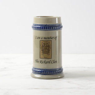 Rickard Clan Stein mit Wappen Bierglas