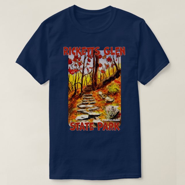 Ricketts Glen Staat Park Pennsylvania T-Shirt (Design vorne)