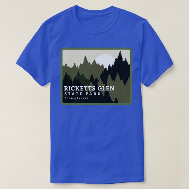 Ricketts Glen Staat Park Pennsylvania Wald Sunri T-Shirt (Design vorne)
