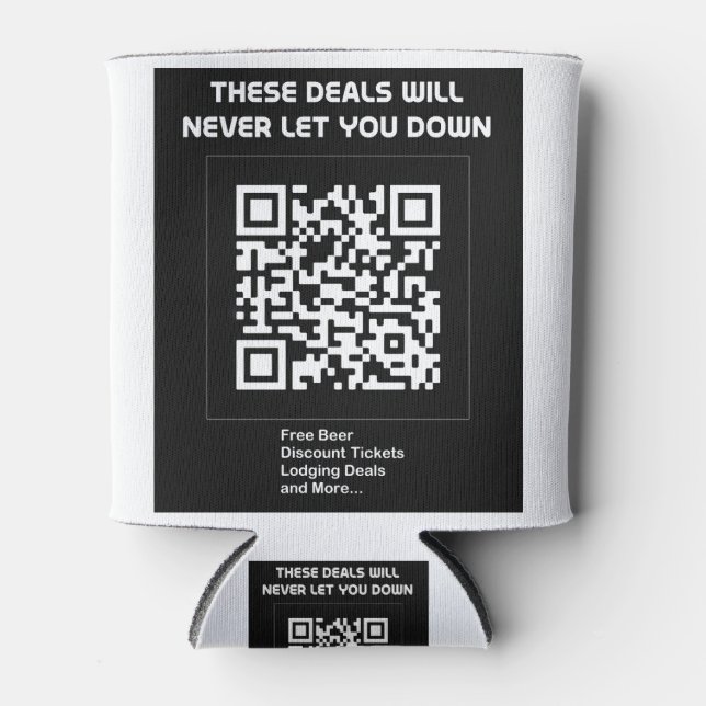 Rickroll QR code Dosenkühler (Vorderseite)