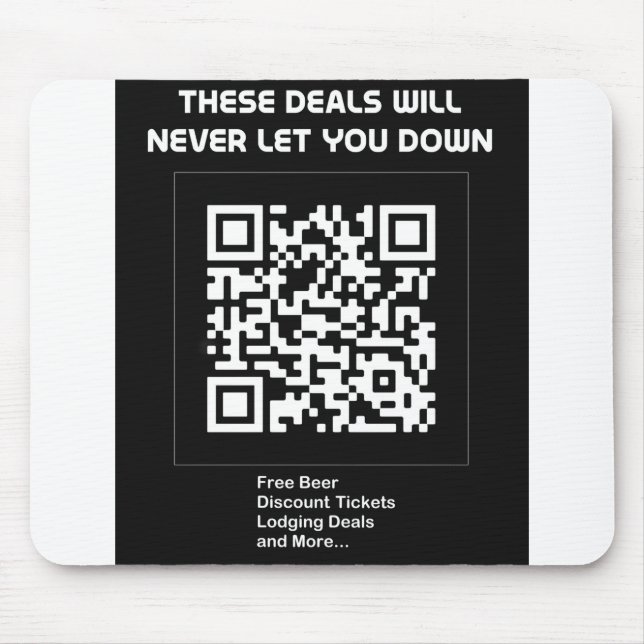 Rickroll QR Code Mousepad (Vorne)