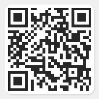 Rickroll qr-Code Quadratischer Aufkleber