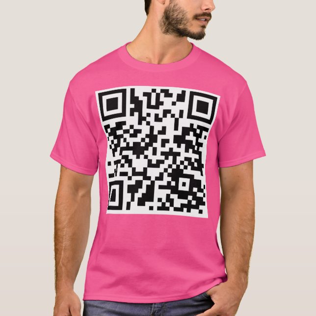 Rickroll Qr-Code T-Shirt (Vorderseite)