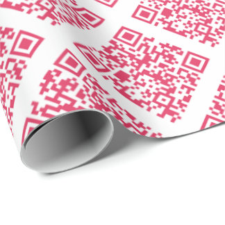 Rickroll Wrapping Paper in red Geschenkpapier