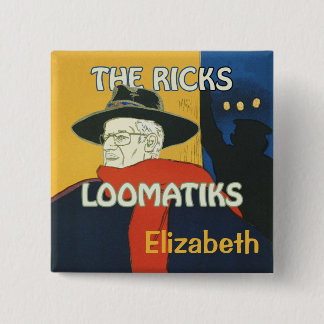 Ricks Loomatiks personalisiertes Knopf-Quadrat Button