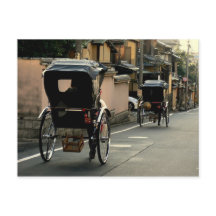 Rickshaw auf den Straßen von Kyoto in Japan