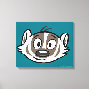 Ricky Raccoon Boomer Badger Face Leinwanddruck