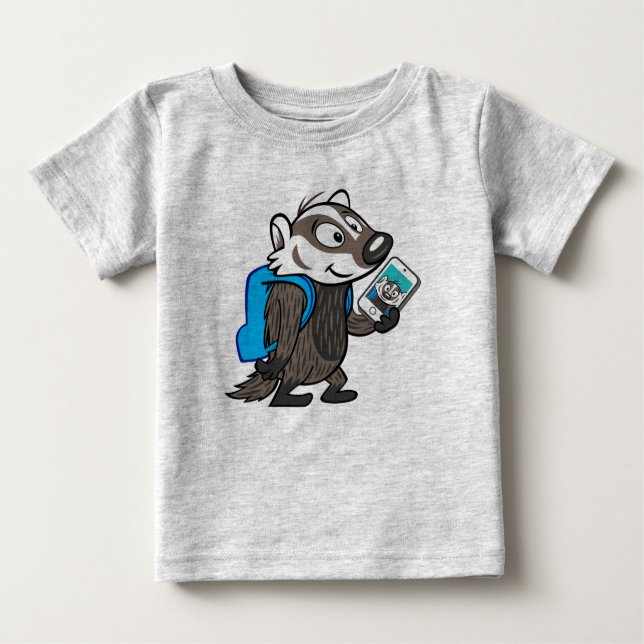 Ricky Raccoon Boomer Badger Selfie Baby T-shirt (Vorderseite)