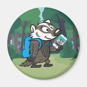 Ricky Raccoon Boomer Badger Selfie Magnet