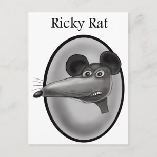 Ricky Rat Cartoon Postkarte