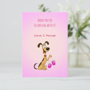 Rico der Hund Baby Boy Shower  Dankeskarte