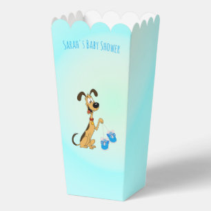 Rico der Hund Baby Boy Shower Gästetücher Geschenkschachtel