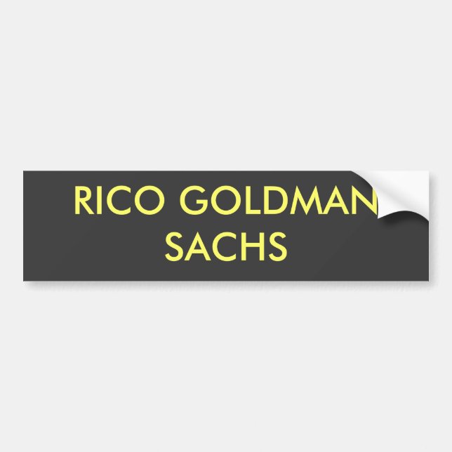 RICO GOLDMAN SACHS AUTOAUFKLEBER (Vorne)