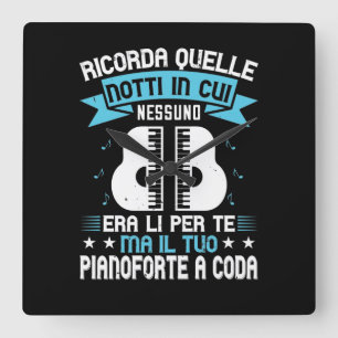 Ricorda Quelle Notti In Cui Nessuno Era Lì Per Te Quadratische Wanduhr