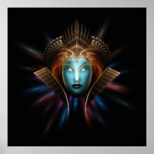 Riddian Queen Fraktal Art Poster