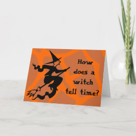 Riddle Halloween Hexe Karte